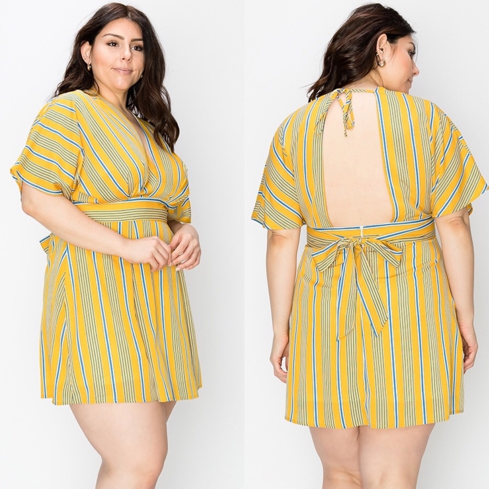 Striped Plus Size Dress - Picture 7 of 7